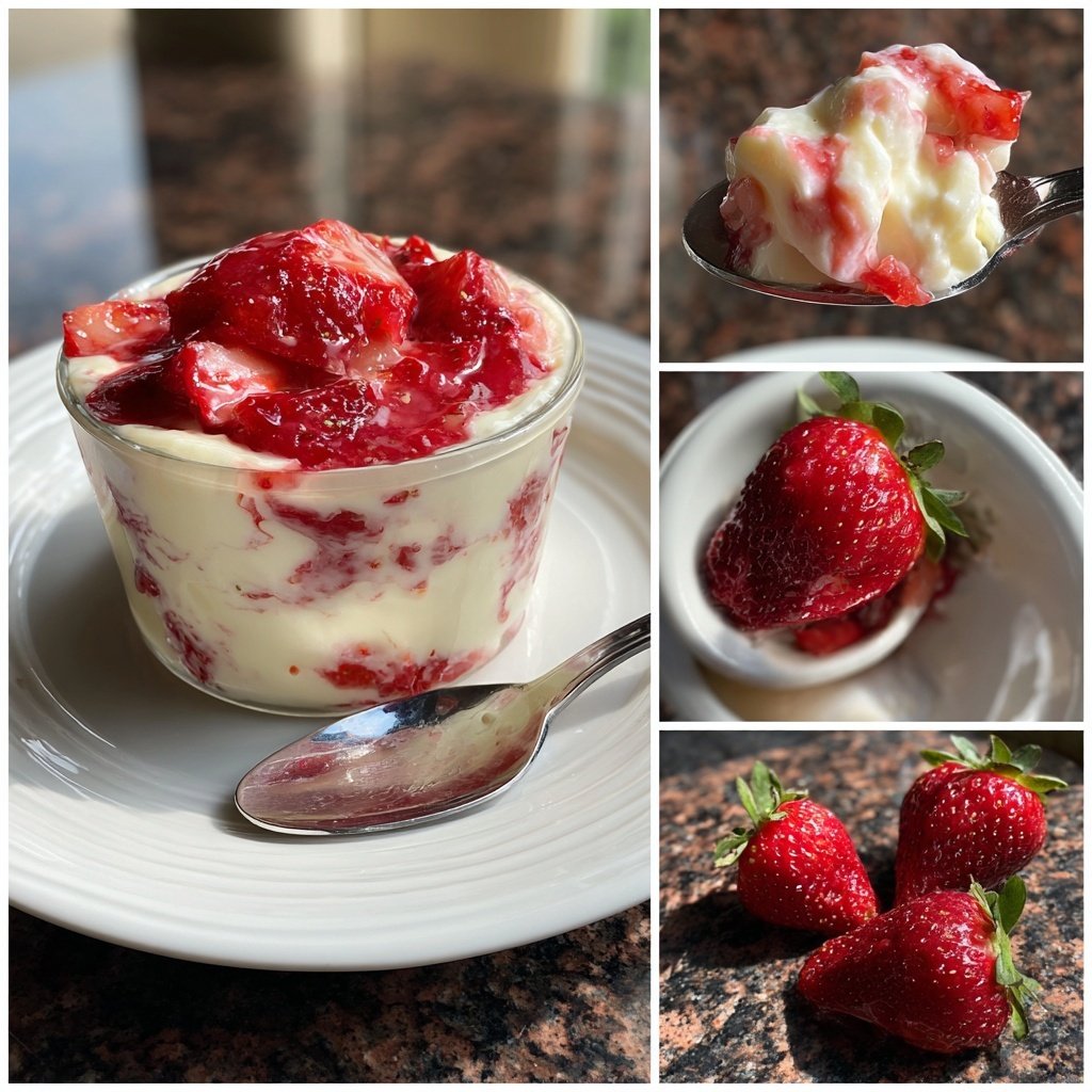 Erdbeer Vanille Quark Dessert