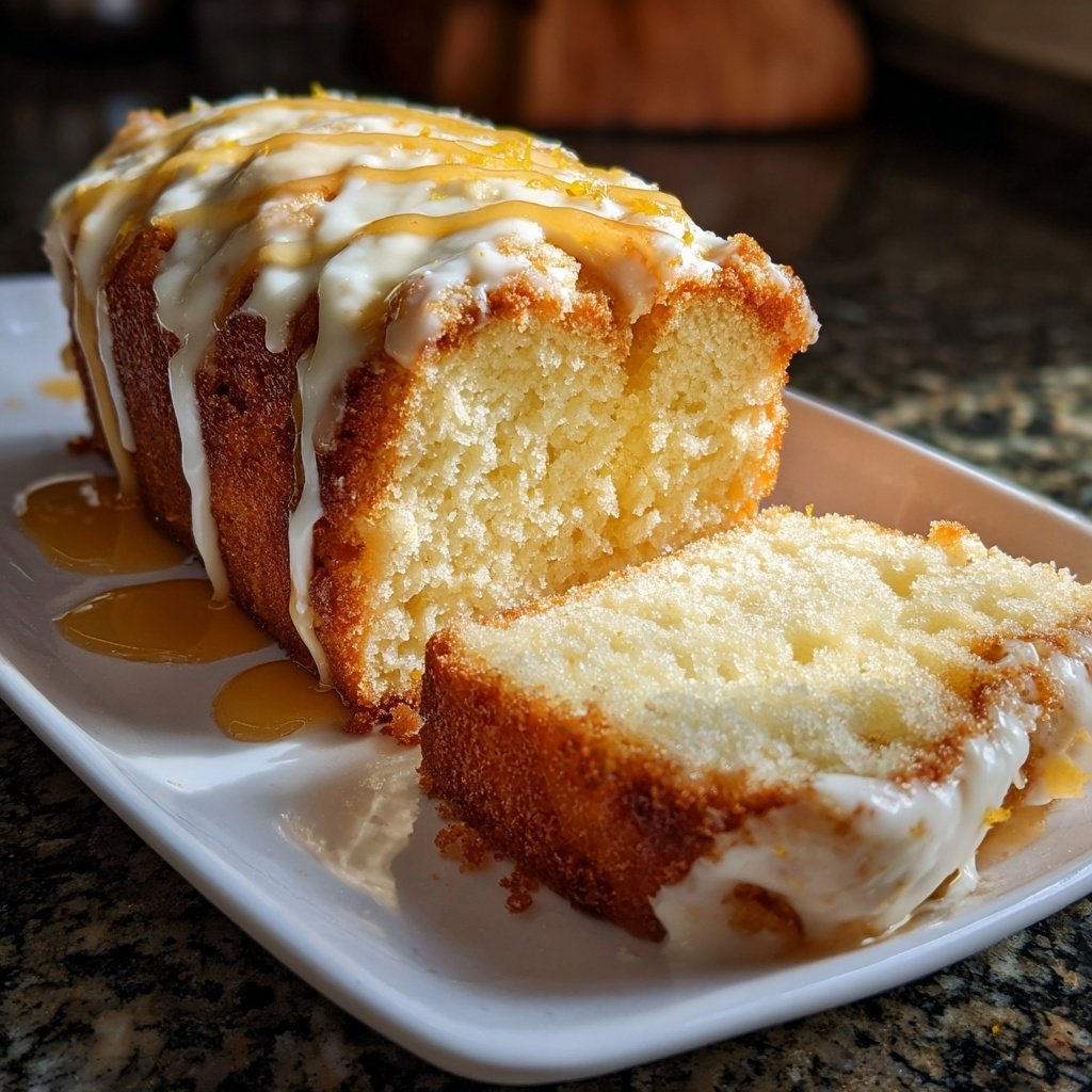 Zitronenkuchen mit Joghurt und Honig