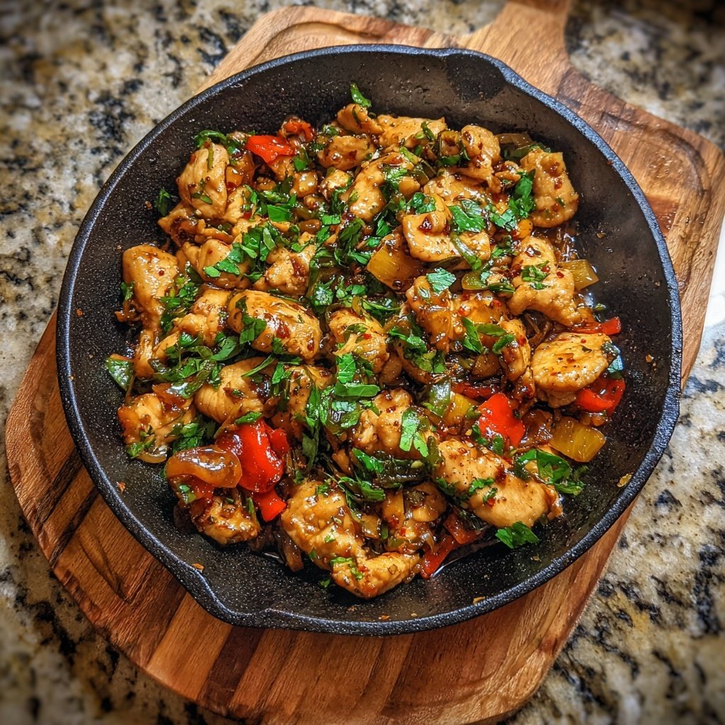 Kalorienarme Hähnchenpfanne Mit Zitronen Kräutern