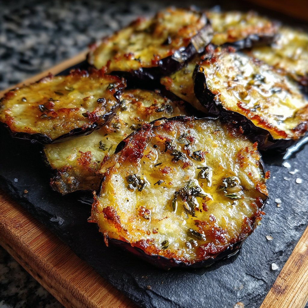 Gebackene Auberginen mit Knoblauchöl