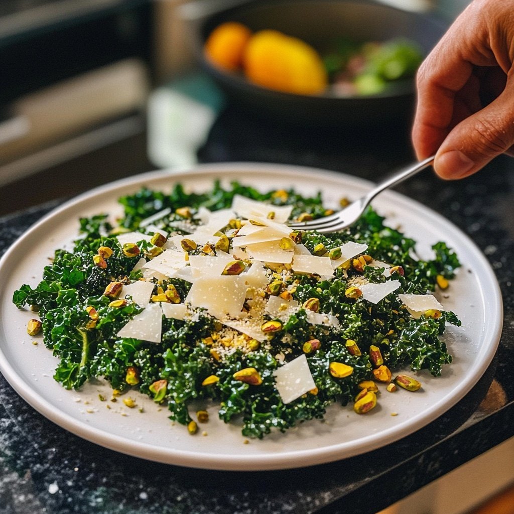 Parmesan-Pistazien-Kale-Salat